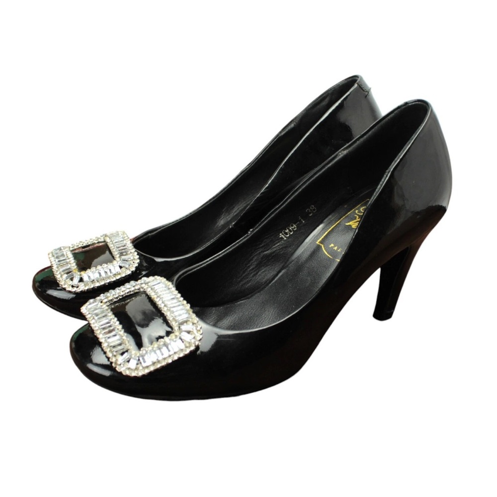Roger Vivier Belle Vivier crystal embellished Pumps Heels 8 patent leather Black - Picture 5 of 16